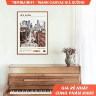 Wall paintings, Oil Paint, New York Wall Art, New York Poster, New York Photo, New York Decor, USA. 