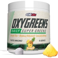 EHP Labs OxyGreens er Greens Powder with Spirulina & Chlorella, Prebiotic Fiber, Probiotics & Digest