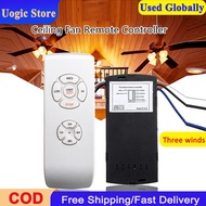 【Ready Stock】Smart Universal Ceiling Fan Lamp Remote Controller Kit, Remote Adjust Speed Control Switch ,Timing Ceiling Fan Light Receiver