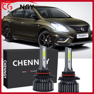 6000K สีขาว LED ไฟหน้าหลอดไฟ High Low Beam 12 V - 32 V ชุด 2 สำหรับสำหรับ Nissan Almera (N17) 2012 -