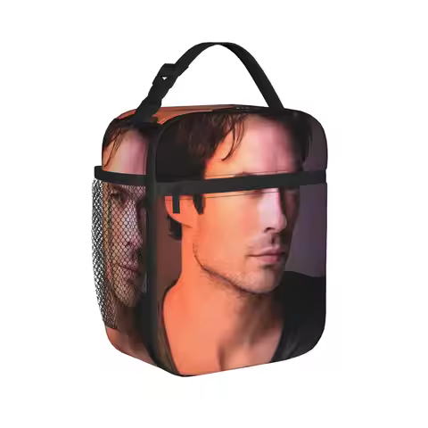 Ian Somerhalder Thermal Insulated Lunch Bags for Office Portable Bento Box Thermal Cooler Food Box