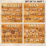 Custom Puzzles Laser Cut File Puzzle Cnc File and Laser Engraved Gift & Puzzle Dxf Svg, Puzzle Svg f