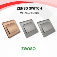 ZENSO METALLO S1012 1G2W SWITCH - SILVER