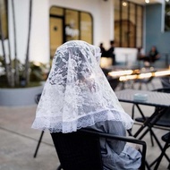 White Mantila Cloth Catholic Mass Veil Church Mass Supplies Catholic prayer cloth Catholic veil