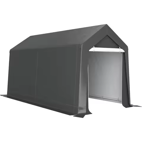 Heavy-Duty 7x12 Outdoor Storage Shed - Waterproof Garden Tent with Ventilation and Roll-Up Door