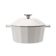【CookPower 鍋寶】Bon gout鑽石琺瑯鑄鐵鍋22CM-兩色任選(IH/電磁爐適用)