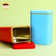 〔8C05〕 Metal Retro Square Tea Can Candy Food Storage Case with Lid Paaging Box Containers 〔8C〕