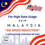 Malaysia eSIM Card 1-10 Days Daily 1GB/2GB Unlimited 4G Data | High Speed Data Malaysia SIM Card