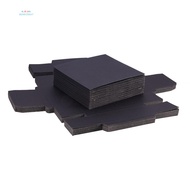 1Set Kraft Paper Folding Box Drawer Box Rectangle Black/BurlyWood 11.2x8.2x4.2cm 20pc/set