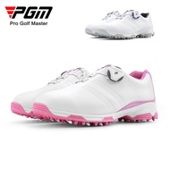 PGM รองเท้าตีกอล์ฟของของผู้หญิงที่มีคุณภาพสูง XZ115มีลูกไม้หัวเข็มขัดหมุนกันลื่นและกันน้ำ