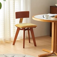 Medieval Dining Chair Nordic Solid Wood Backrest Dining Table Chair Lonely Style Stool Designer High