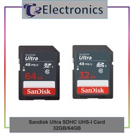 SanDisk 32GB/64GB SDHC UHS-I U1 (Up to 48MB/s Read) Memory Card - T2 Electronics