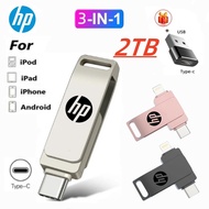 2TB 3 in1 USB OTG Type-C flash disk 1TB 512GB  Otg Pendrive For iPhone External Storage Pen Drive