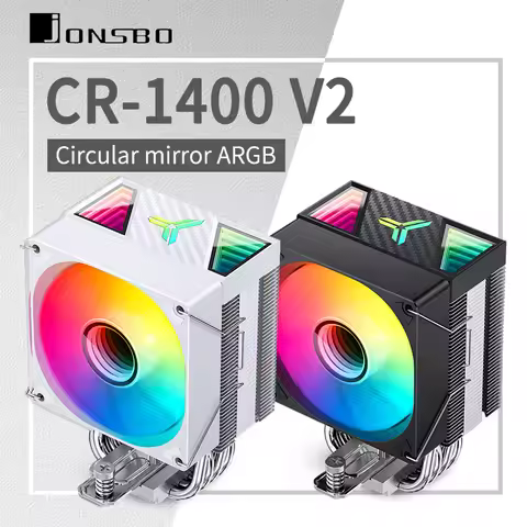 Jonsbo CR 1400 V2 CPU Cooler ARGB Quiet Fan 4 Heat Pipes Air Radiator for LGA1700 1200 115X AM4 AM5 