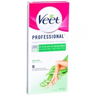 veet wax strips Professional Ready To Use Half Body Waxing Kit 8 strips ( Dry Skin )