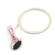 70MM Car LED Light Ring With Cover Sound Modified Cob Angel Eye Circle Demon Eye Fog Lamp Cob Light Ring With Lampshade