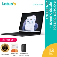 Microsoft Surface Laptop 5 13" Core i5/16GB RAM - 512GB, W11H Black - R8N-00043+SC+365Personal+Mobil