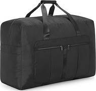 Large Duffle Bag for Travel, Foldable Storage Bag for Traveling, Collapsible Duffel Bag, Black, 70L