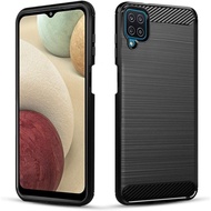 Samsung A12 Carbon Silicon Premium Soft Case Armor