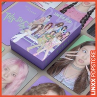 LINXX 55pcs TWICE THIS IS FOR New Album 3 Inch Holographic Lomo Cards HD Photos Fan Collection Cards