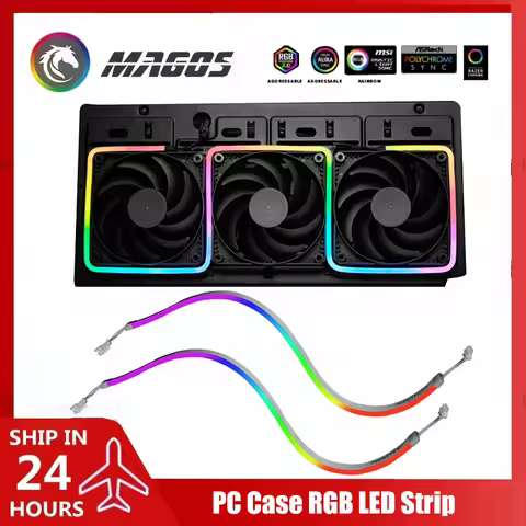 Phanteks RGB Neon LED Strip Light Bar 5V ARGB Support ASUS/GIGA M/B. SYNC PC Case Decoration 40cm/55