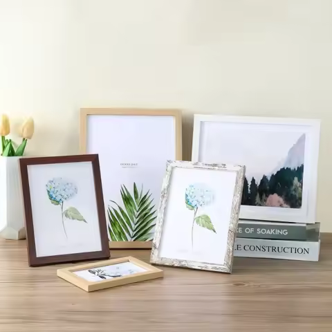 Wooden Photo Frame for Wall Hanging 10X15 15X20 20X25cm A4 Wood Picture Frame Stand for Pictures Pho