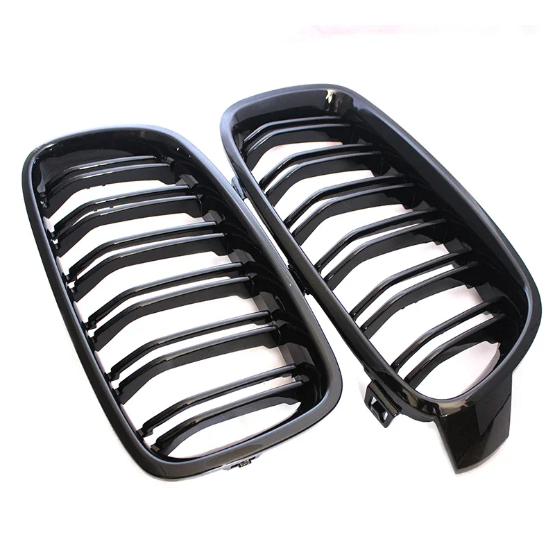 ตะแกรงครอบไฟหน้ารถหน้า3สีคาร์บอนเคลือบเงาคู่หน้าสำหรับ BMW 3ชุด F30 F35 F31 F80 2012 2013 2014 2015-