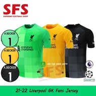 【SFS】Top Quality 21-22 Liverpool GK GOALKEEPER Football SOCCER Jersey Tshit LFC Fans Version S-4XL