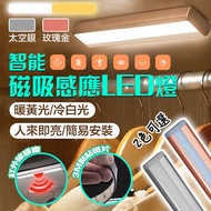 智慧磁吸LED感應燈 (銀色) 白光｜另有玫瑰金可供選購