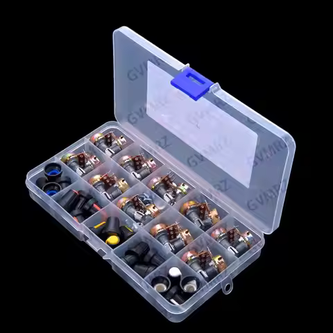 20PCS 1K-100K WH148 1K 5k 10K potentiometer switch WH148 with knob cap single 15mm 20K 50K 100K 1K 2