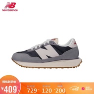 New Balance NB2021新款男鞋女鞋237系列MS237SC/SB复古潮搭运动休闲鞋 浅灰/深蓝色 10.5/44.5