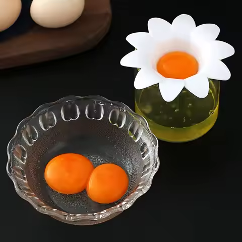 Daisy Protein Separator Home Kitchen Creative Baking Flower Egg Separator Cute Flower Egg White Yolk
