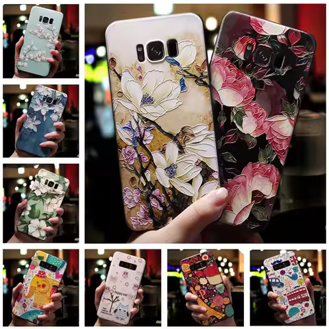 For Samsung J4 Plus Case Flower Relief Soft Silicone Back Cover For Samsung Galaxy A6 A8 Plus 2018 J