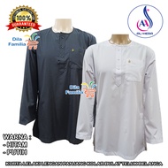 Kurta Kolar Bulat Lengan Panjang Kain Cotton Lelaki Dewasa Teluk Belanga Qurta Raya 2023 Plain Hitam