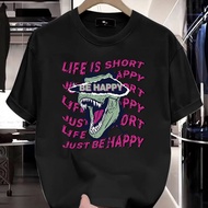 T-shirt fashion lelaki, leher bulat atas, panas pendek lengan, M~2XL#T77