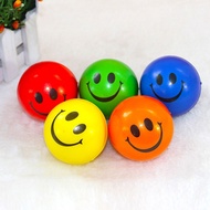 Smile Face Print Sponge Foam Squeeze Stress Ball Relief Yoga Gym Fitness Toy Hand Wrist Exercise PU Rubber Toy Balls