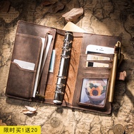Vintage Binder A6A7Journal book Travel Notebook Leather Journal Notebook Artistic Diary