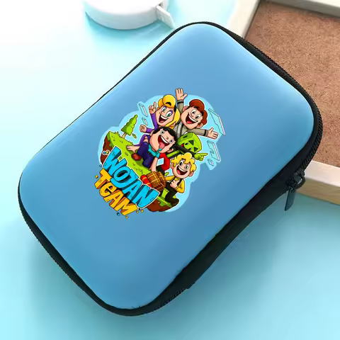 Wojans Team Card Storage Bag Boys Data Cable Case Uno Cards Sleeves Games Box Anime Printed Zipper S