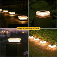 Square Solar Pillar Light For Fence Gate Post Garden Yard Solar Post Light