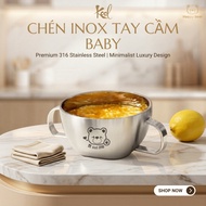 316 Stainless Steel Baby Bowl with Handle, Baby Feeding Bowl, Rice Bowl, Stainless Steel Bowl, Insul