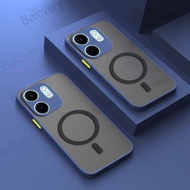 Phone Case For Infinix Hot 50i for Infinix Smart 9 Frosted TPU Silicon Back Cover with Magnetic Wire