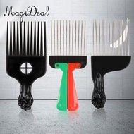 [MagiDeal] Afro Combs, Afro Pick Afro Comb Metal Picks for Hair, Afro Pick Combs for