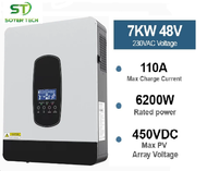 Bộ Biến Tần Năng Lượng Mặt Trời SP MPPT 6200W- 7KVA 48V - PV 500DC Hybrid Inverter MPPT 110A -Mẫu mớ