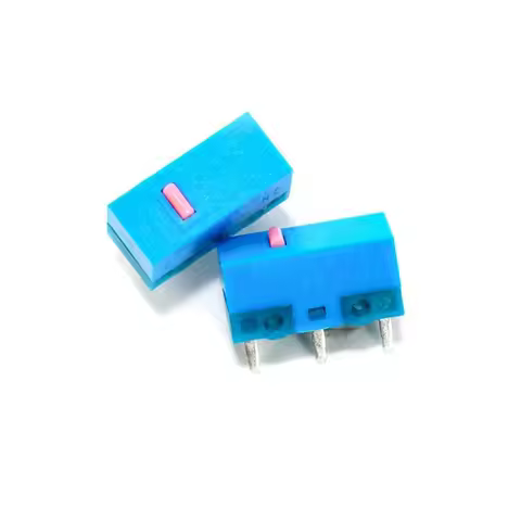 2Pcs HUANO Pink Dot Blue for shell 0.74N Mouse Micro Switch 3Pin 80 Million for Lifetime W3JD