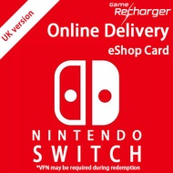 【UK】NINTENDO SWITCH eShop Gift / Prepaid Card / Reload / Recharge / Top up - ONLINE DELIVERY