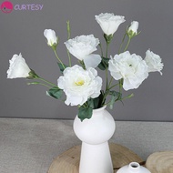CURTESY Silk Eustoma Flower Branch, Real Touch Handmade Artificial Eustoma Flower, Flower Arrangemen