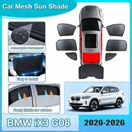 【Ready Stock】 Car Sunshade For BMW iX3 G08 2020‑2026 Visor Mesh UV Protection Windshield Frame Curta