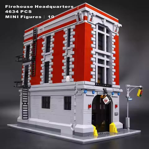4634 PCS Ghostbusters Firehouse 16001 83001 Headquarters Building Blocks Bricks Kit Compatible 75827