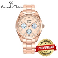 [Official Warranty] Alexandre Christie 2B19BFBRGPN Women's Pink Dial Stainless Steel Steel Strap Watch