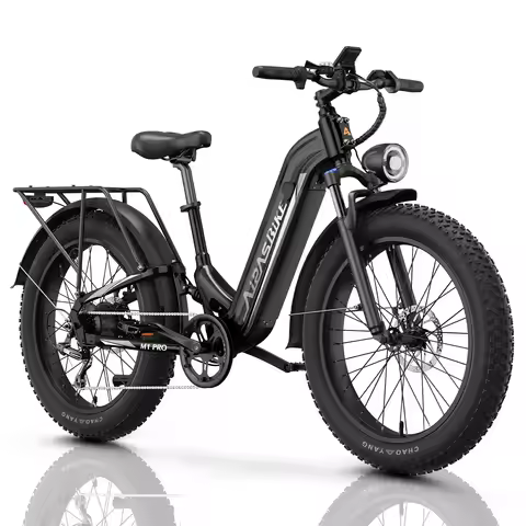 Electric Bike 1800W Peak Mountain ebike 17.5Ah 85Miles 26"Fat Tire 36mph